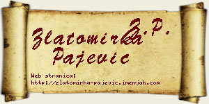 Zlatomirka Pajević vizit kartica